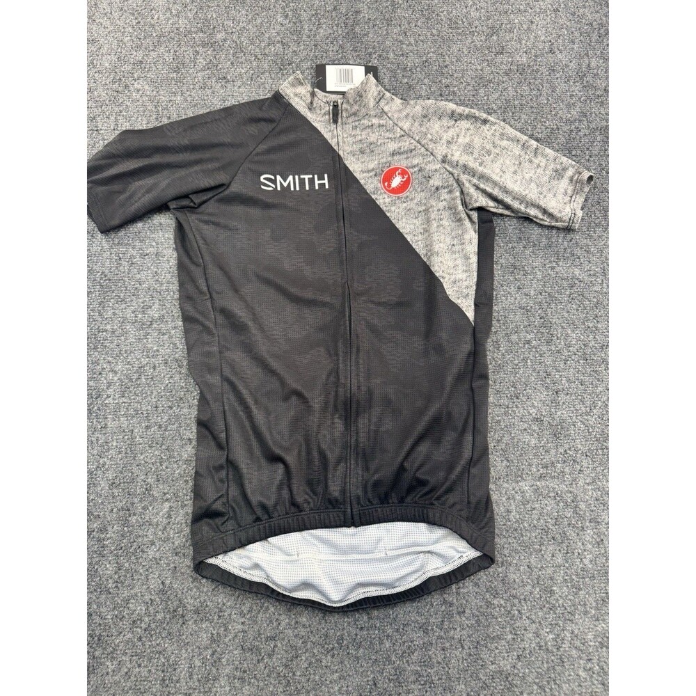 Castelli Smith Team Cycling Jersey Men's XS Black Full Zip Short Sleeve NWT